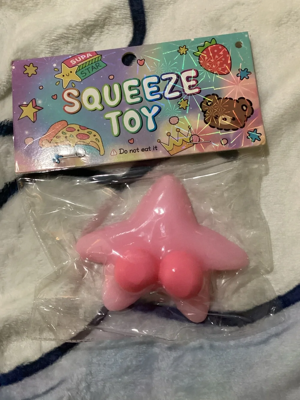 Funny Pink Star Squeeze Toy - Soft Stress Relief for Kids and adults
